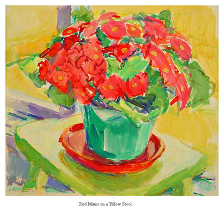 red_mums_yellow_stool